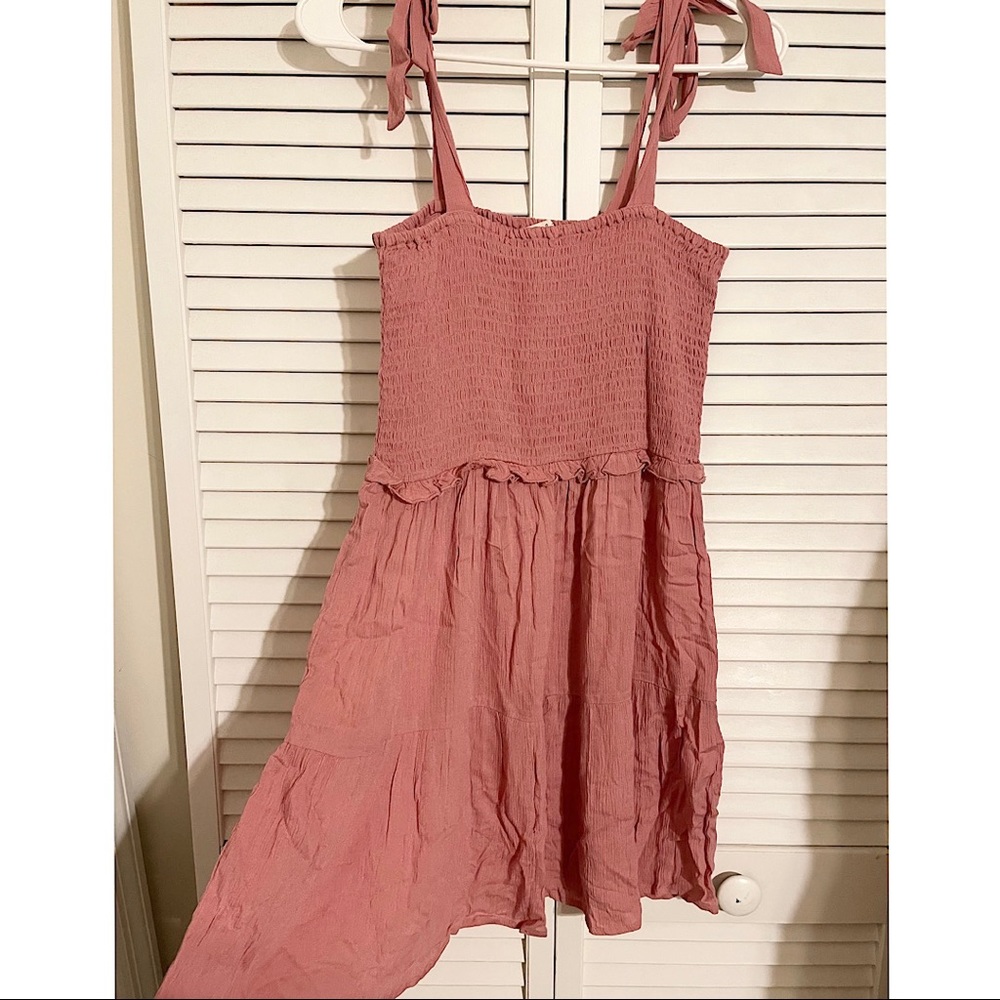 Smocked tie strap dress- Size M